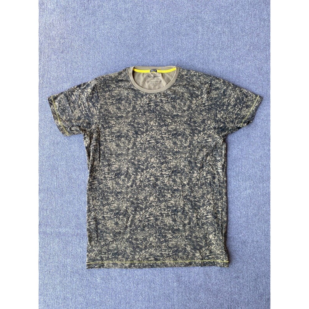 Pepe Jeans Short Sleeve T-Shirt Slim Fit Mens Large Green Camo
